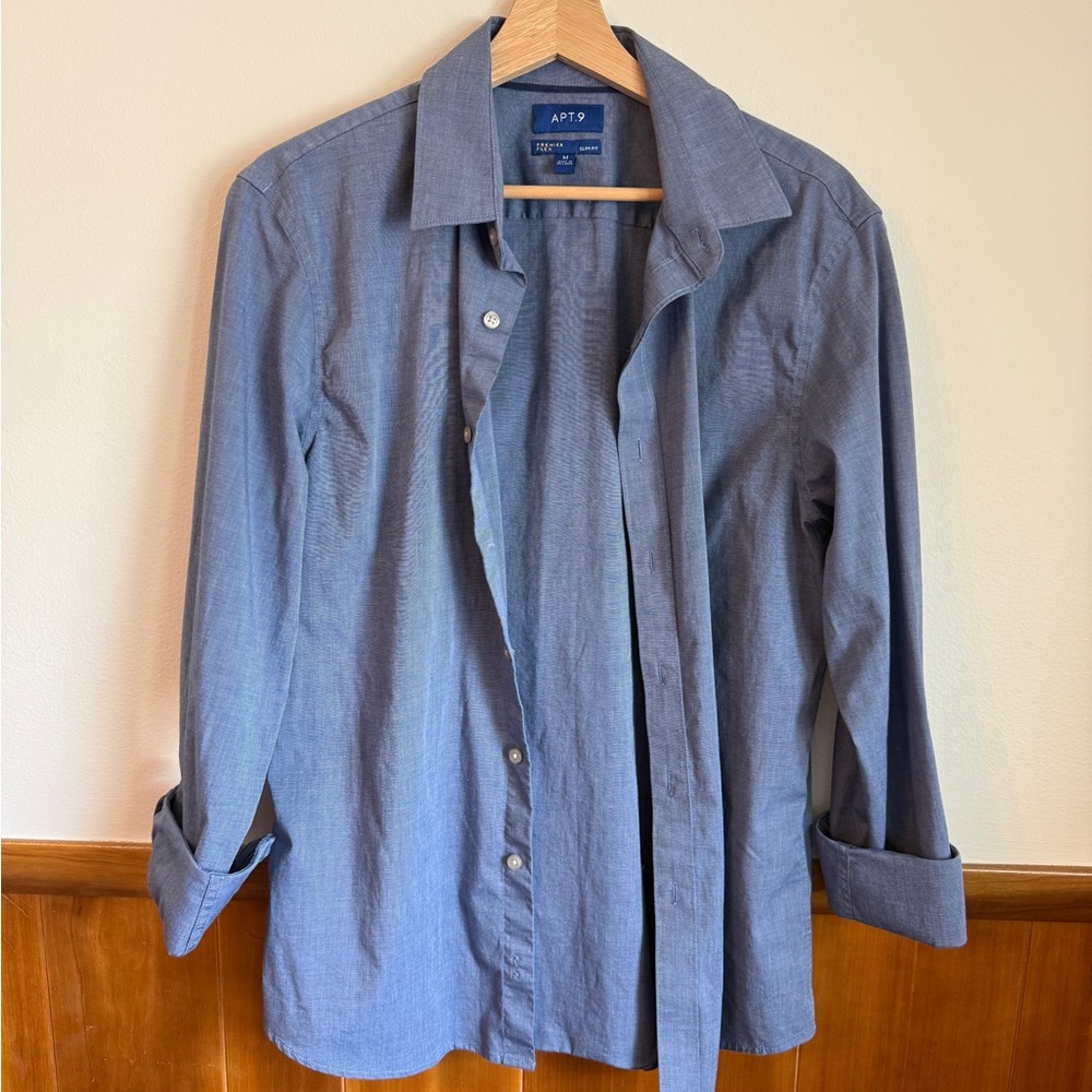 Apt. 9 Men's Casual Gray Button Down Shirt